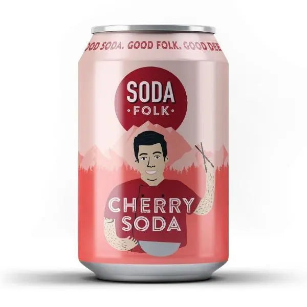 Soda Folk Cherry 330ml Can (Case of 24)