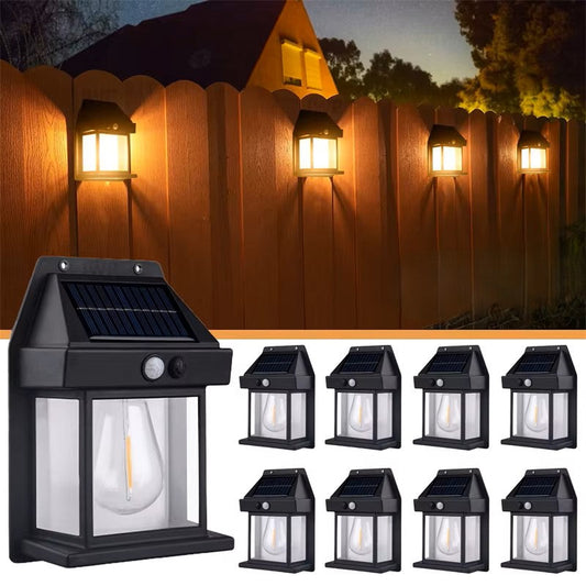 Solar Wall Lights Outdoor Waterproof Wireless Motion Sensor Security Lamps