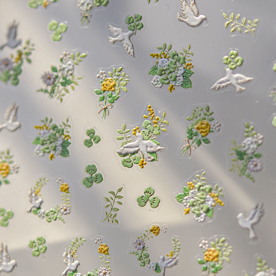 Hello Claws | Spring Flower And Bird Nail Deco Sticker