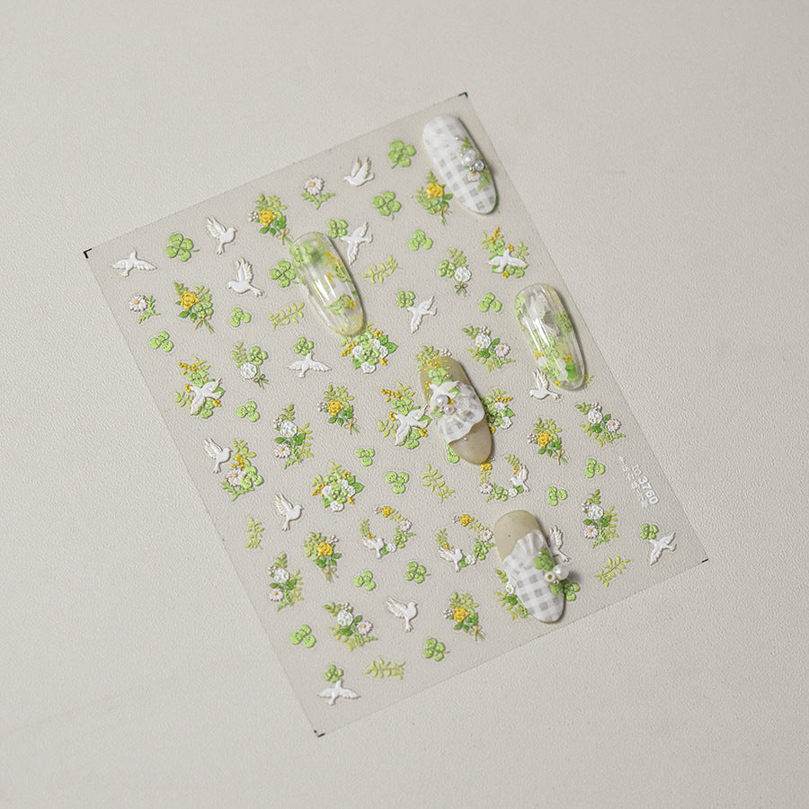 Hello Claws | Spring Flower And Bird Nail Deco Sticker