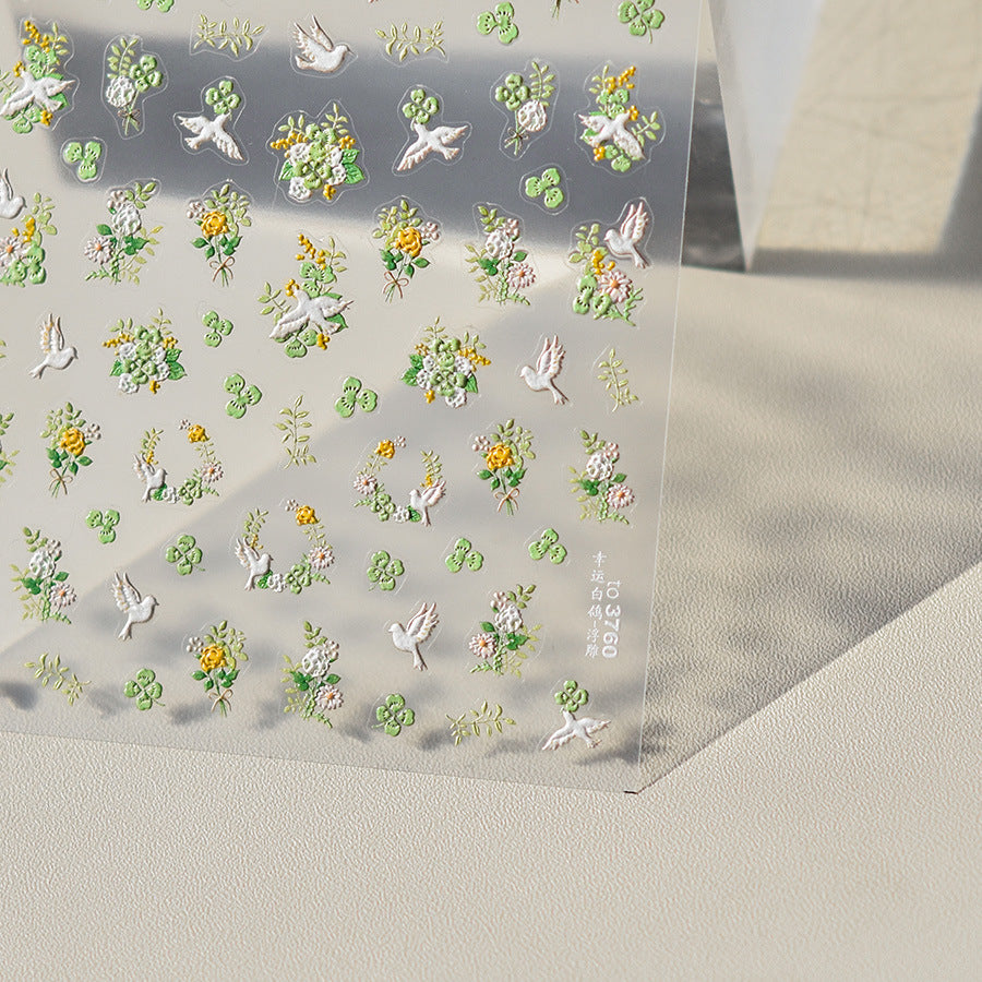 Hello Claws | Spring Flower And Bird Nail Deco Sticker
