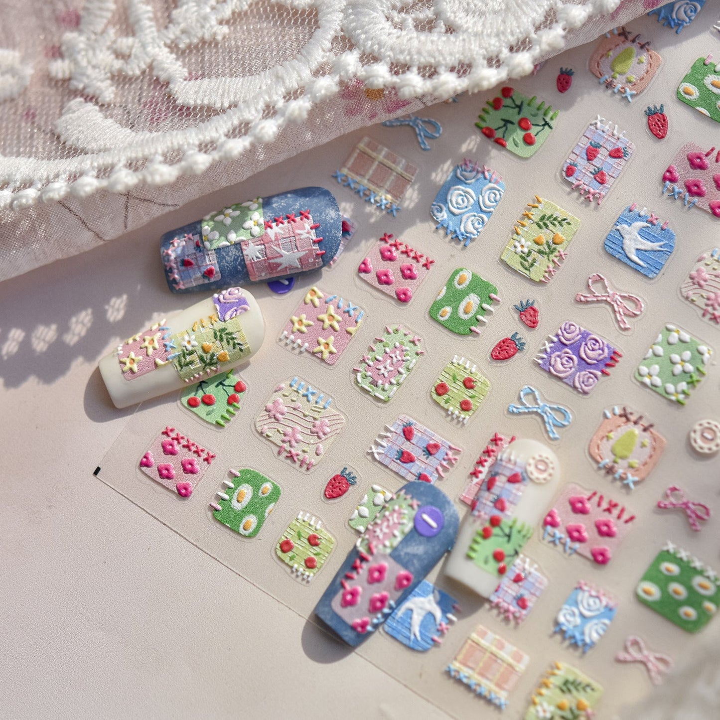 Hello Claws | Spring Patchwork Nail Deco Sticker