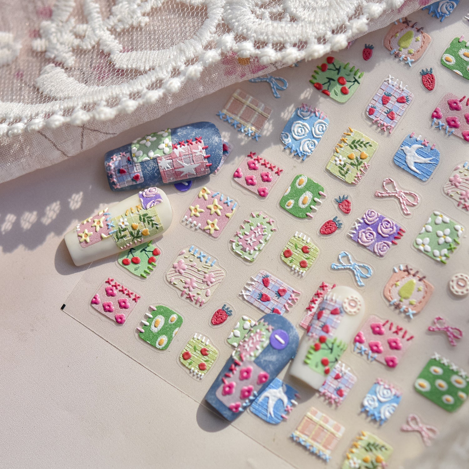 Hello Claws | Spring Patchwork Nail Deco Sticker