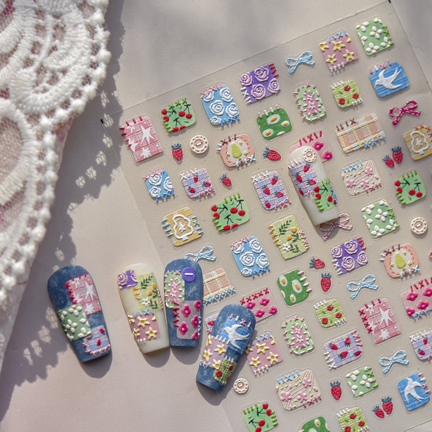 Hello Claws | Spring Patchwork Nail Deco Sticker