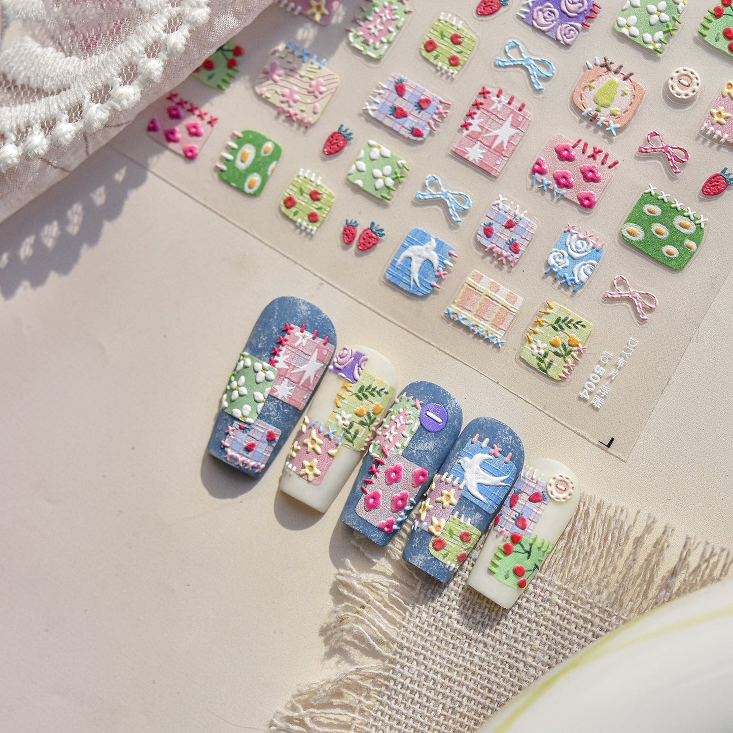 Hello Claws | Spring Patchwork Nail Deco Sticker