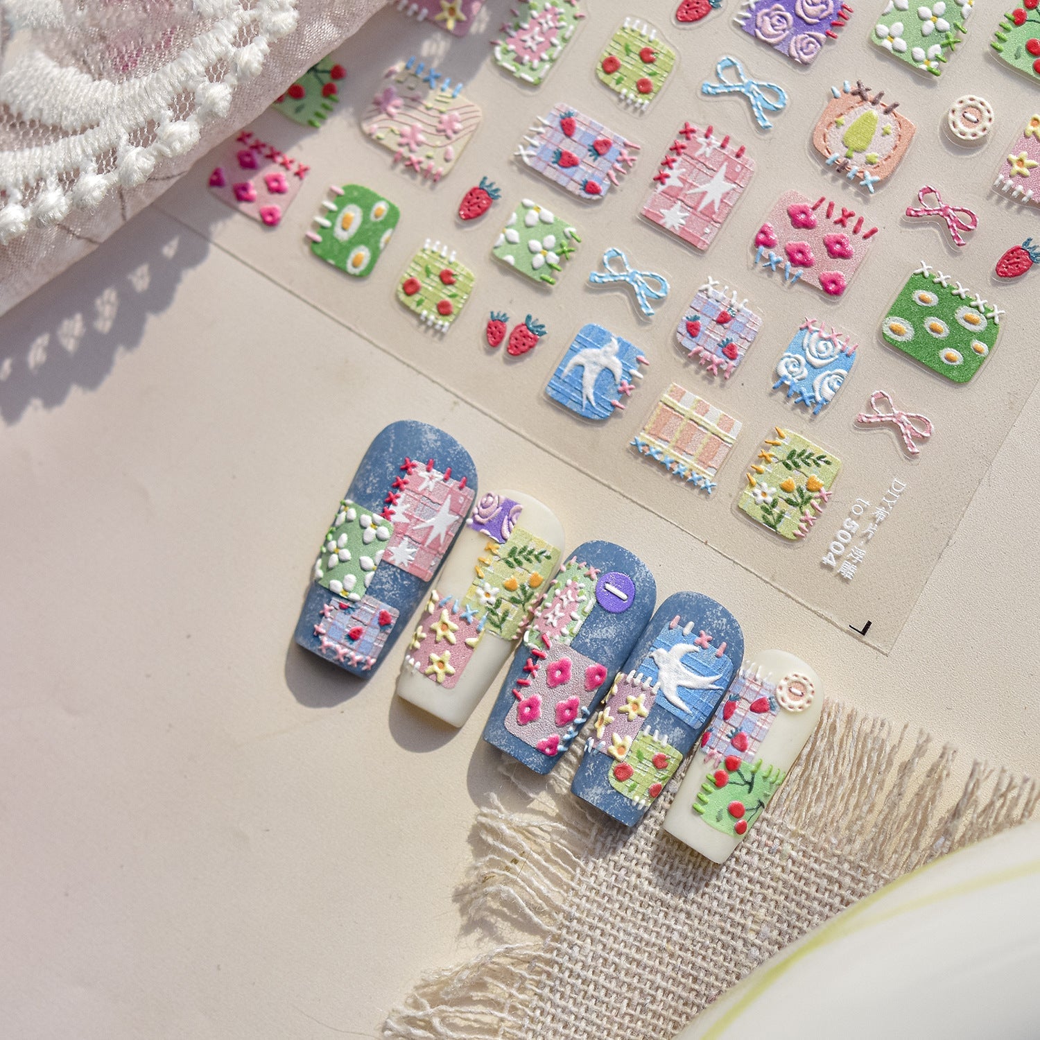 Hello Claws | Spring Patchwork Nail Deco Sticker