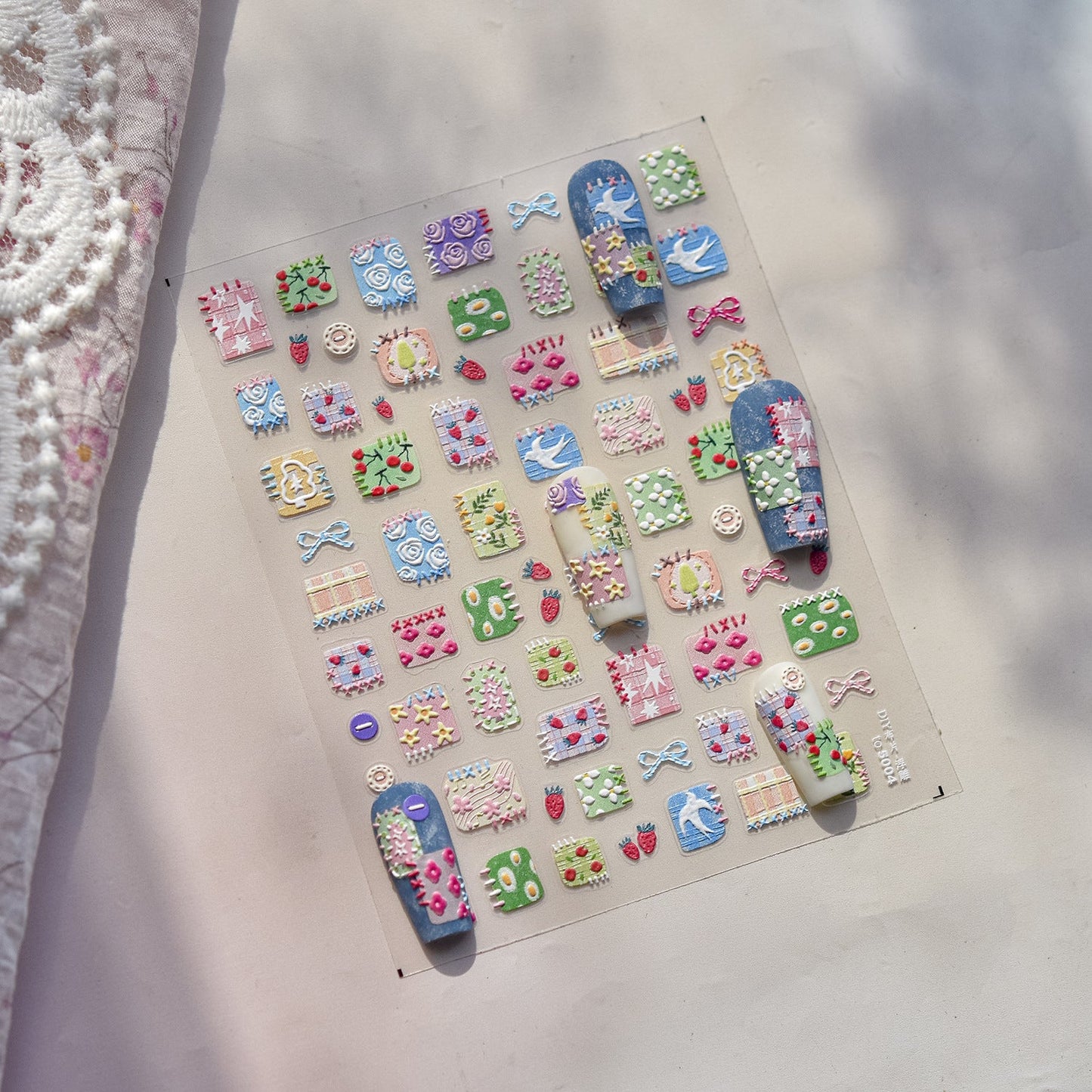 Hello Claws | Spring Patchwork Nail Deco Sticker