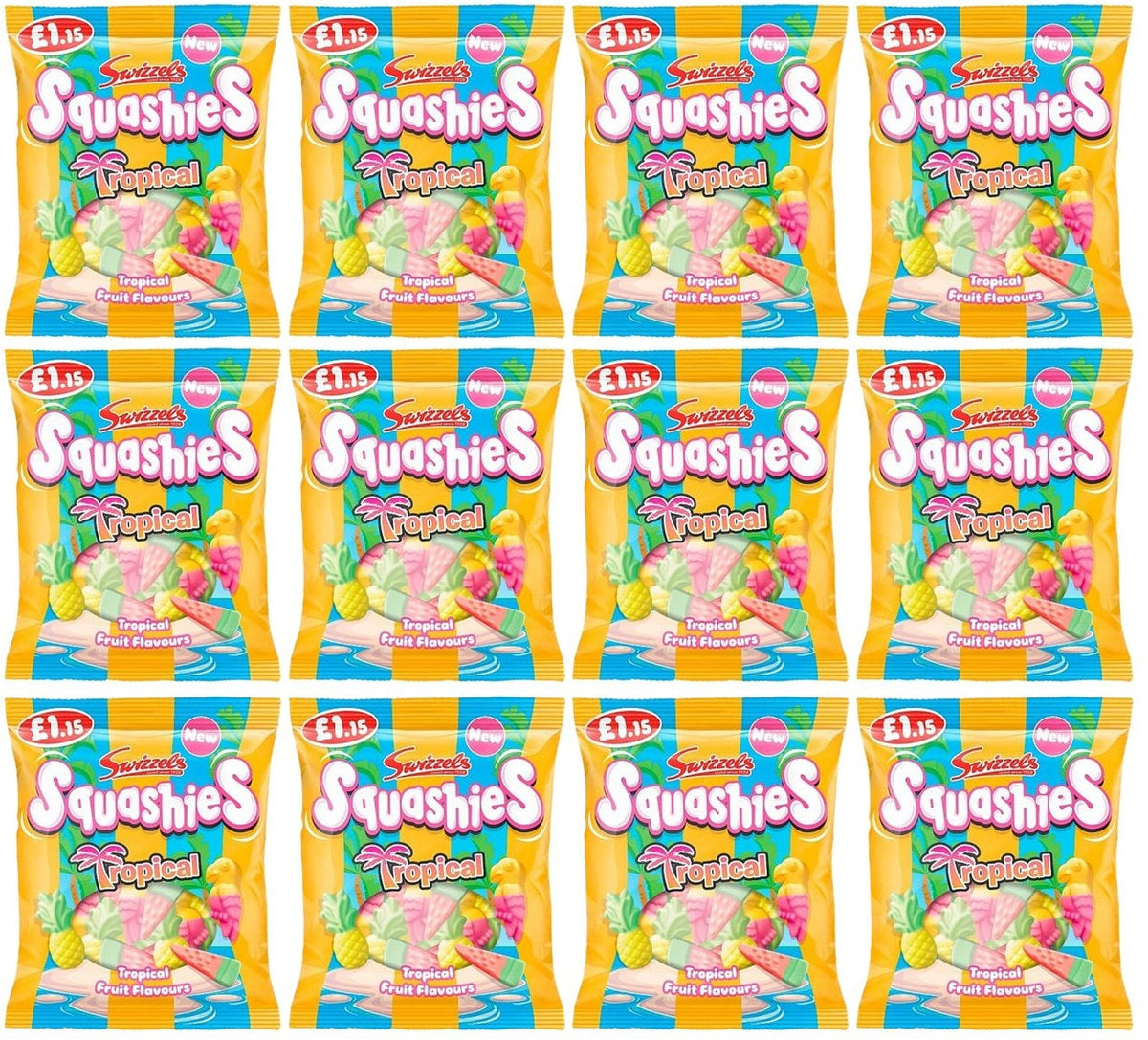 12 x Squashies Tropical - 100GM