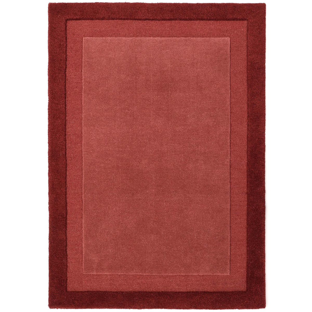 Origins Stacked Border Rug | Wine Red