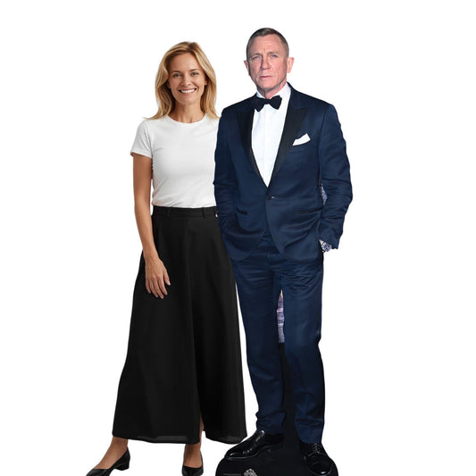 CS1050 Daniel Craig Black Suit Height 179cm Lifesize Cardboard Cutout With Mini