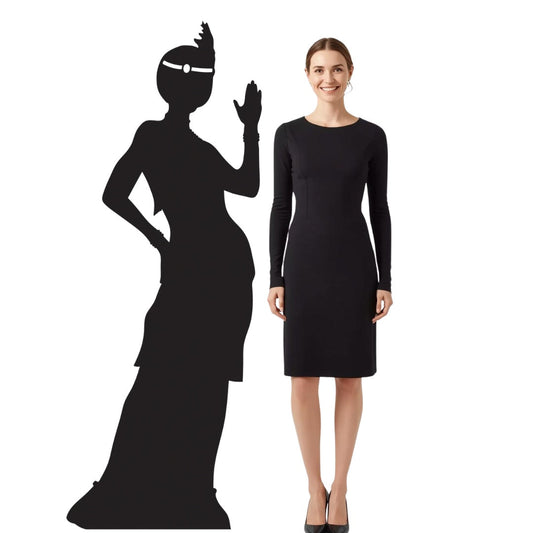 SC207 Flapper Girl silhouette Cardboard Cutout Height 175cm