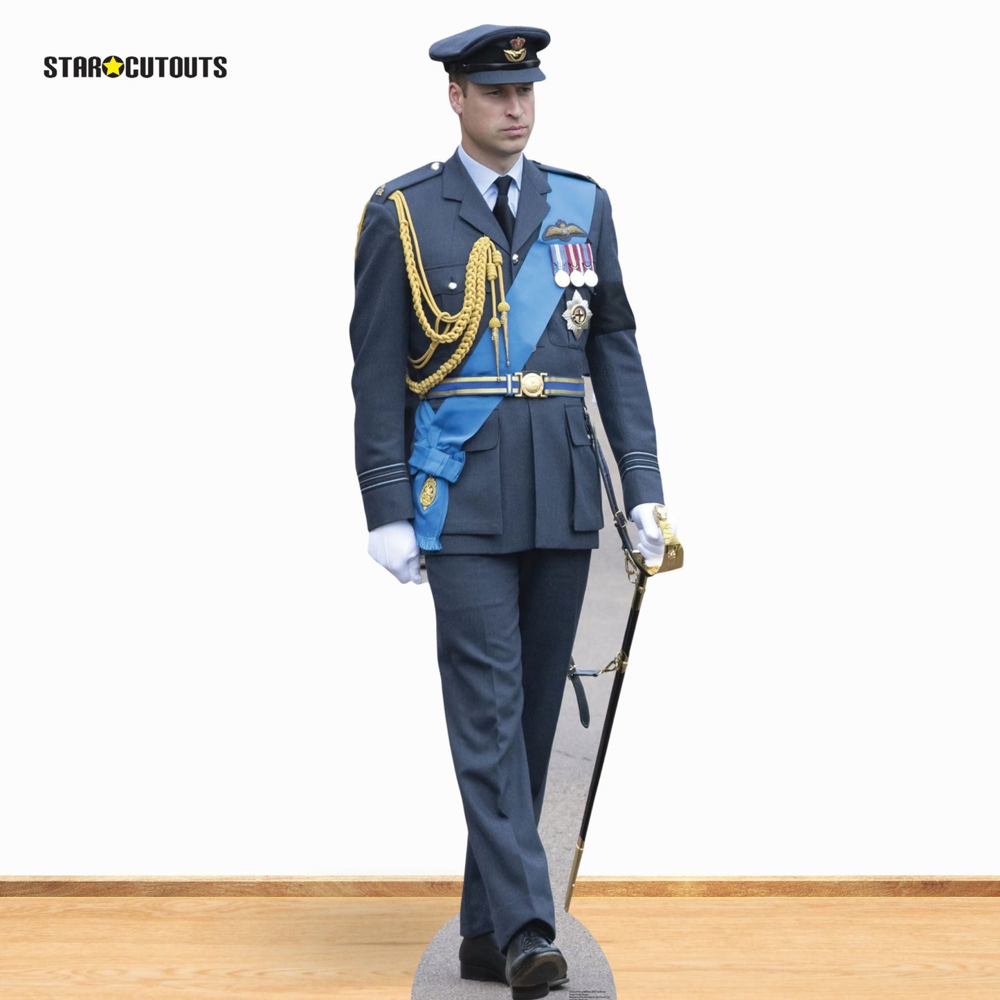 SC4213 Prince William RAF Uniform Cardboard Cut Out Height 192cm