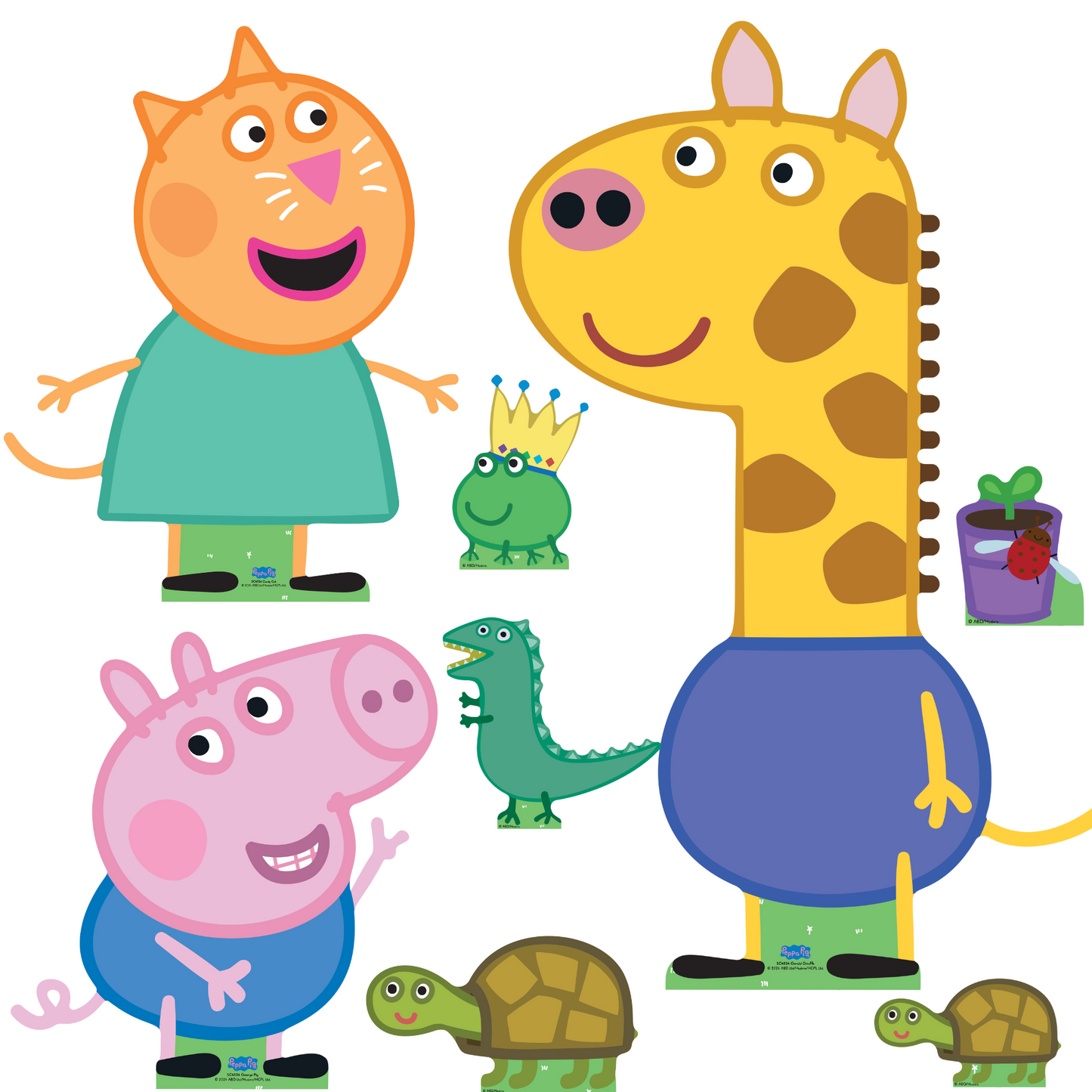 SC4524 Gerald, George and Candy Cardboard Cutout Decoration Multi Pack  Height 86cm
