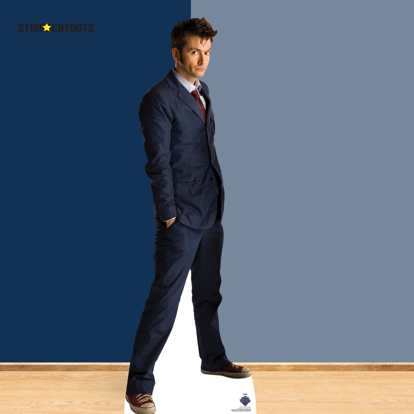 SC4646 Dr Who The Tenth Doctor in Blue Suit Cardboard Cut Out Height 186cm