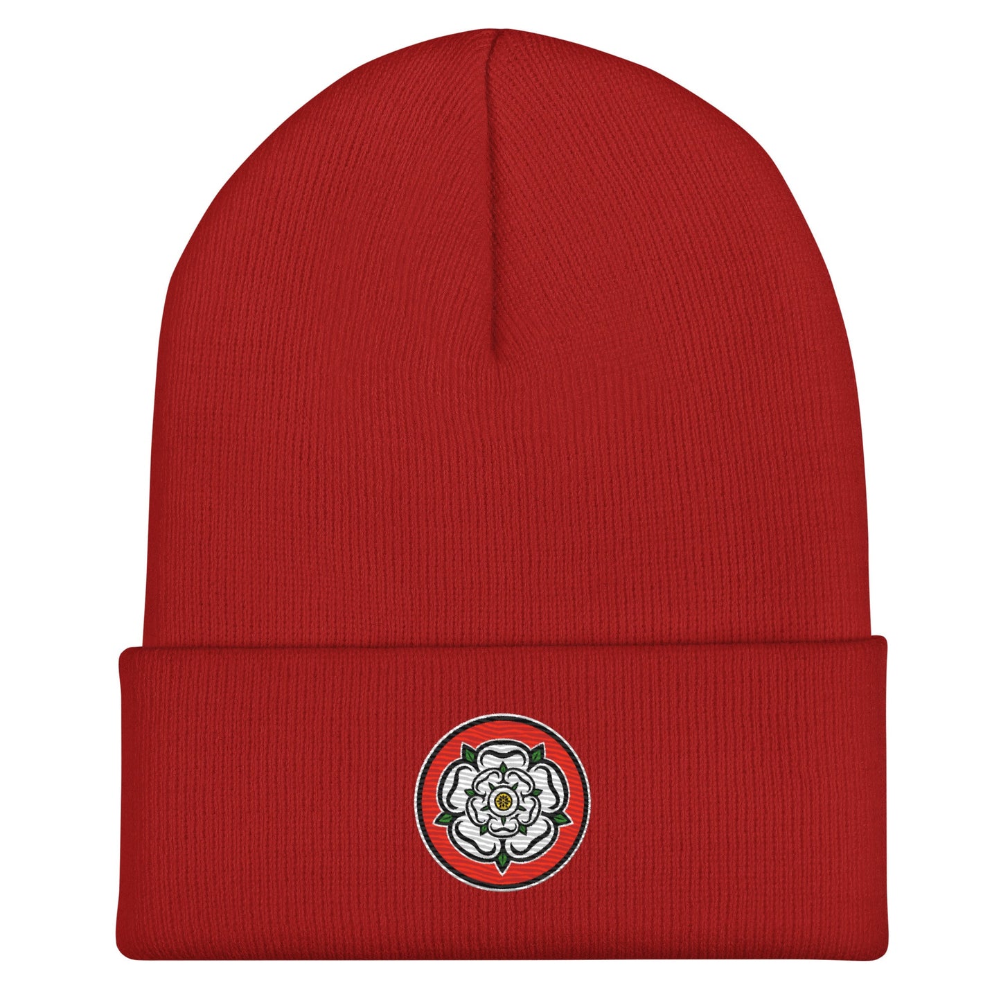 Barnsley Themed Yorkshire Rose Inspired Cuffed Beanie
