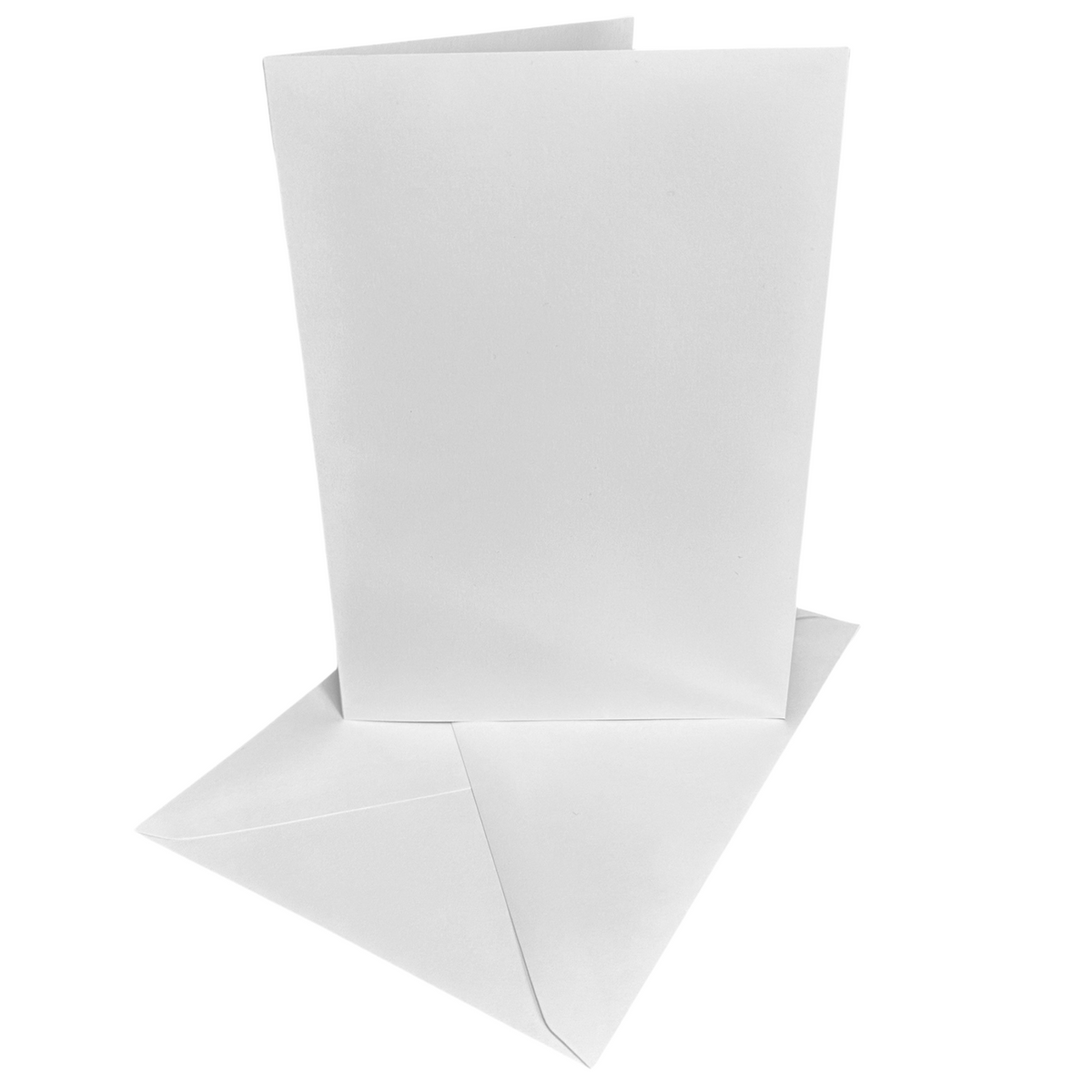 50 Pack - 5x7 White Card Blanks & Envelopes - 300gsm