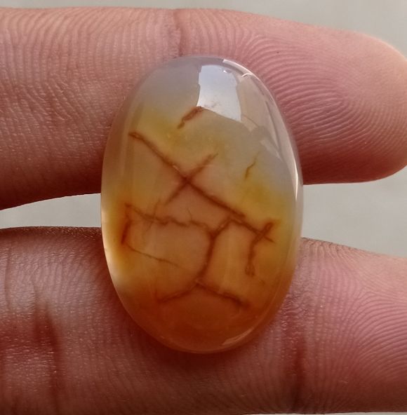 Root In Agate with Best Pattern  -  Sulaimani Aqeeq - 29x20mm