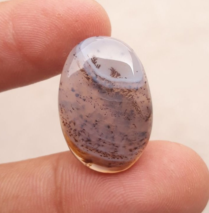 19.4ct Abstract Agate with Lines  -  Sulaimani Aqeeq - 26x17mm