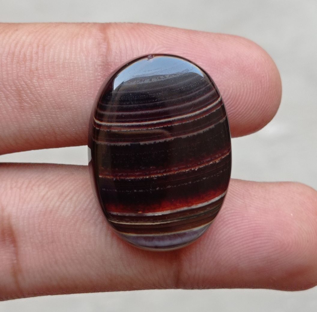 35.2ct Abstract Agate - Sulaimani Aqeeq - 29x21mm