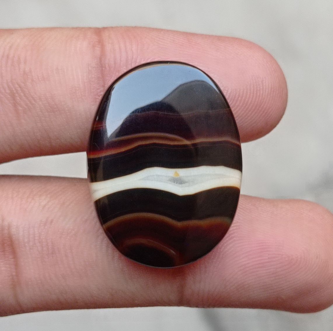 40.4ct Abstract Agate - Sulaimani Aqeeq - 29x22mm