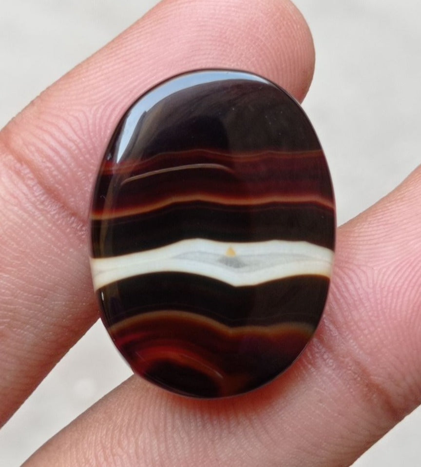 40.4ct Abstract Agate - Sulaimani Aqeeq - 29x22mm