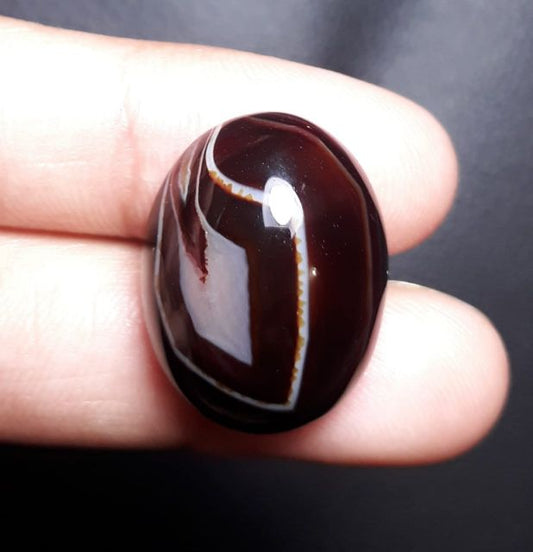 24.3ct Beautiful Agate Cabochon - Sulaimani Aqeeq - 22x17mm