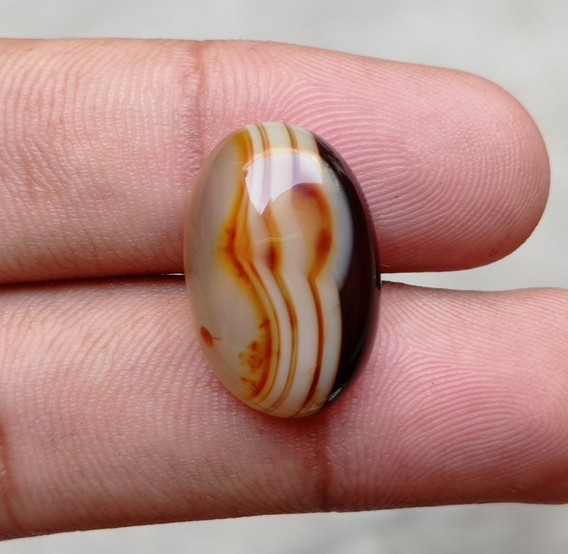 Abstract Agate - Sulaimani Aqeeq - 22x15mm