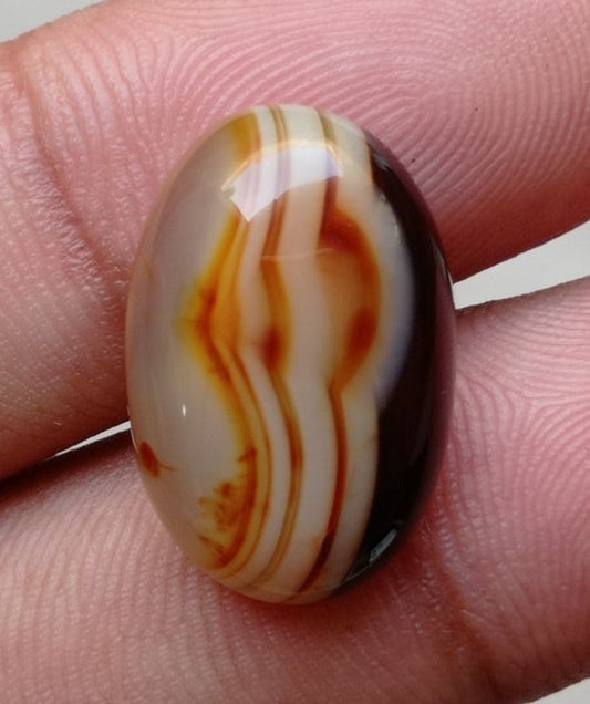 Abstract Agate - Sulaimani Aqeeq - 22x15mm