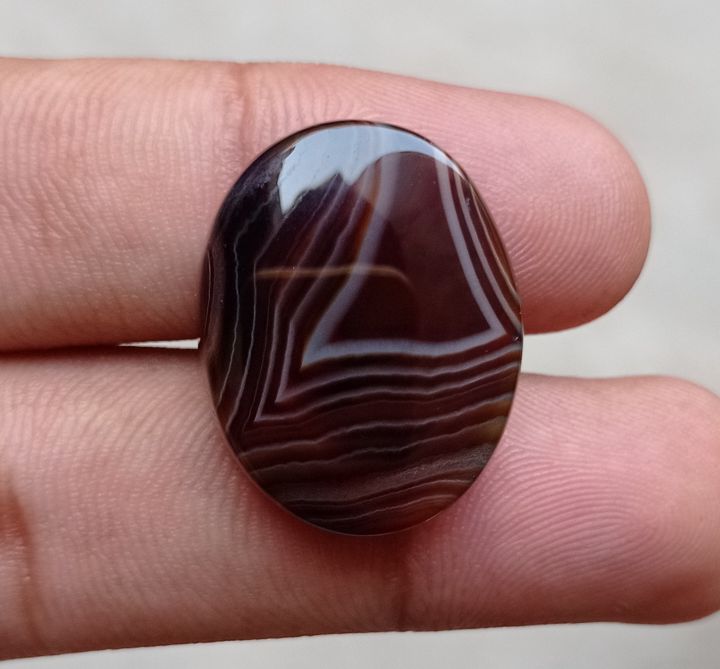32.9ct Classie Fortified Agate - Sulaimani Aqeeq - 26x20mm