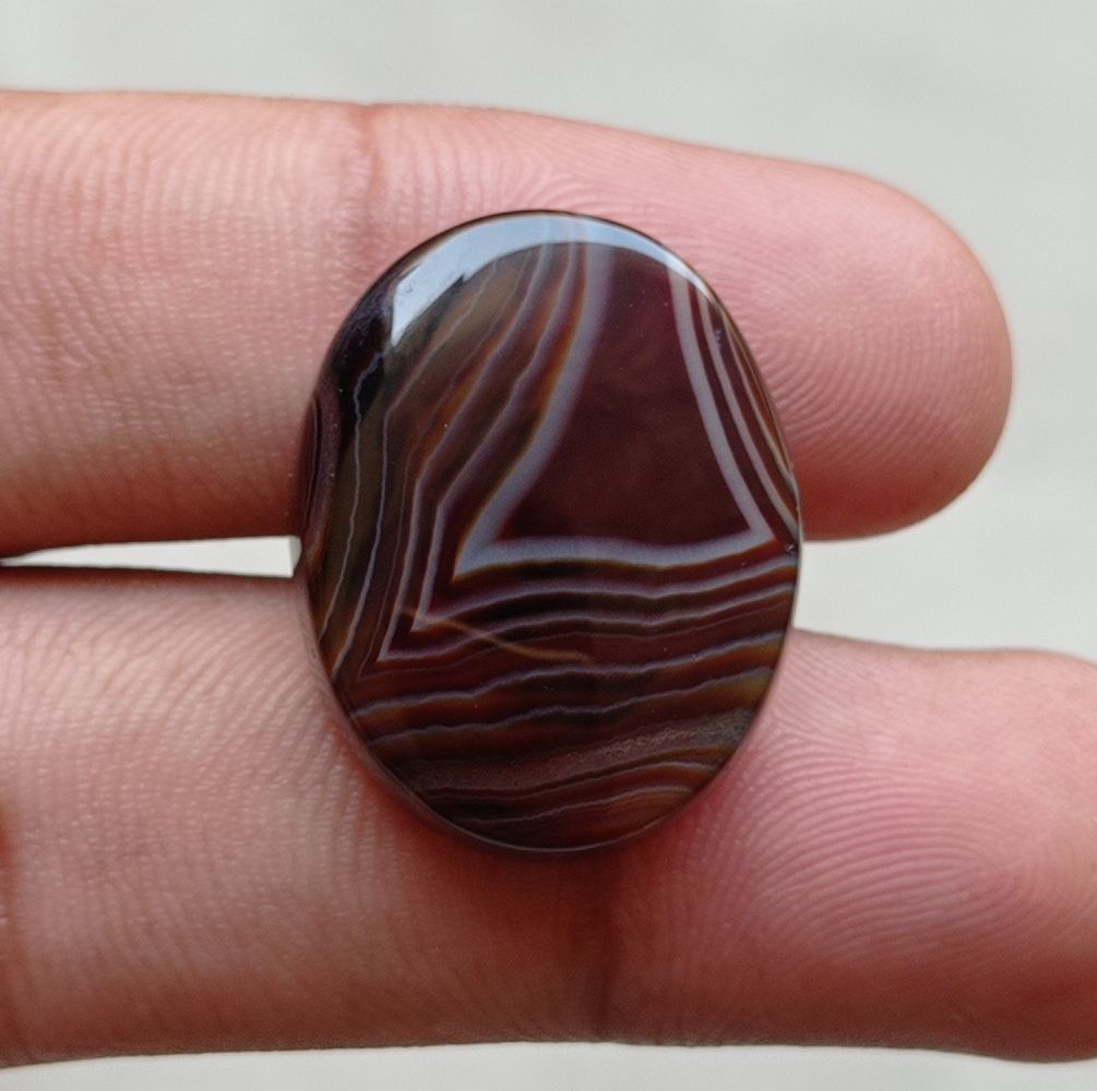 32.9ct Classie Fortified Agate - Sulaimani Aqeeq - 26x20mm