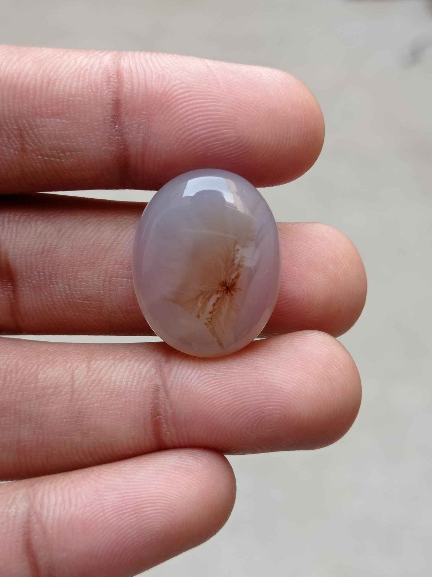29ct Natural Dendritic Agate - Shajri Aqeeq - Dimension-26x21mm