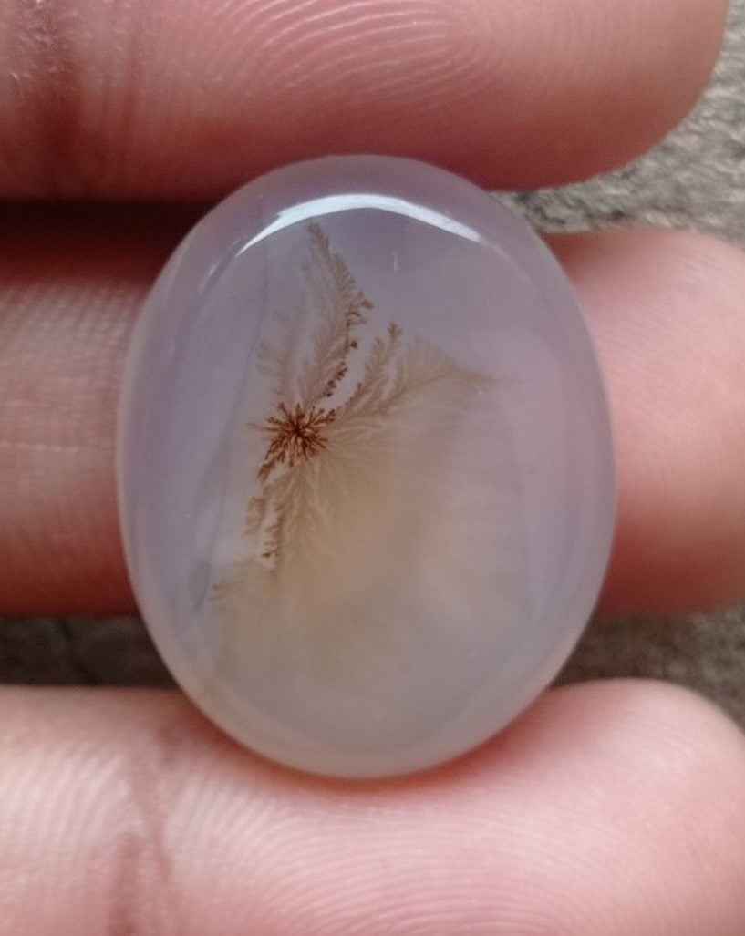 29ct Natural Dendritic Agate - Shajri Aqeeq - Dimension-26x21mm
