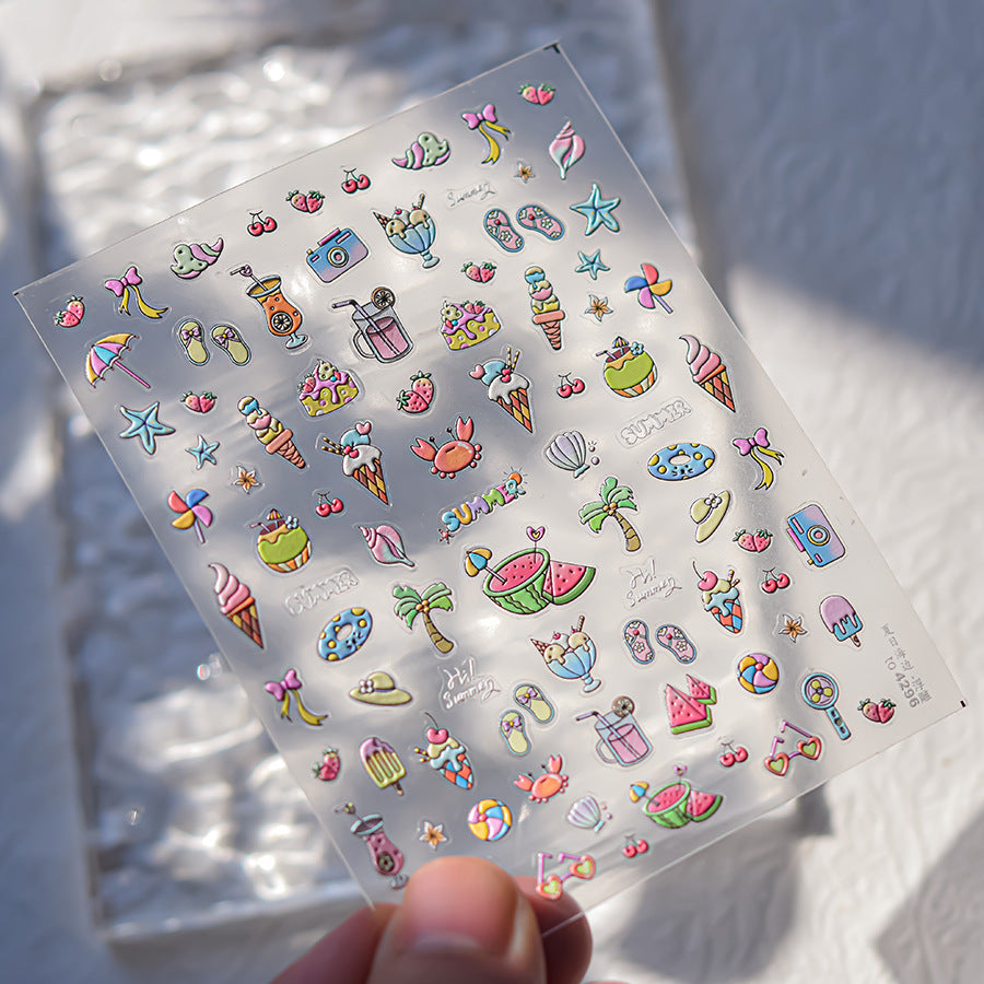 Hello Claws | Summer Beach Nail Deco Sticker