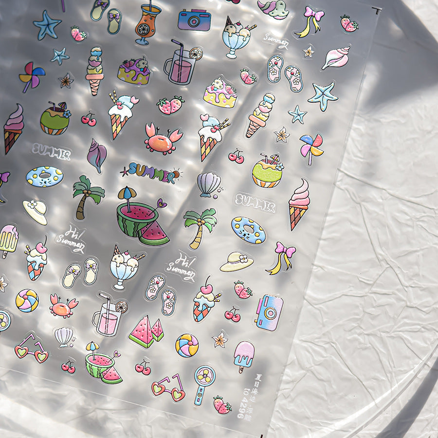 Hello Claws | Summer Beach Nail Deco Sticker