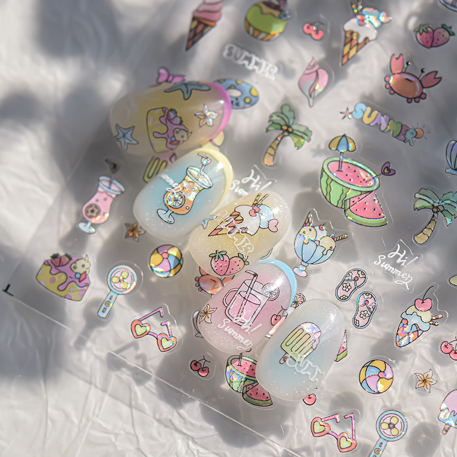 Hello Claws | Summer Beach Nail Deco Sticker