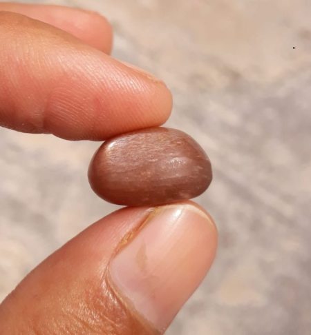 18.4ct Natural SunStone Cabochon - Heliolite - Aventurescent Feldspar - August Birthstone - 16.8  x 14.5mm