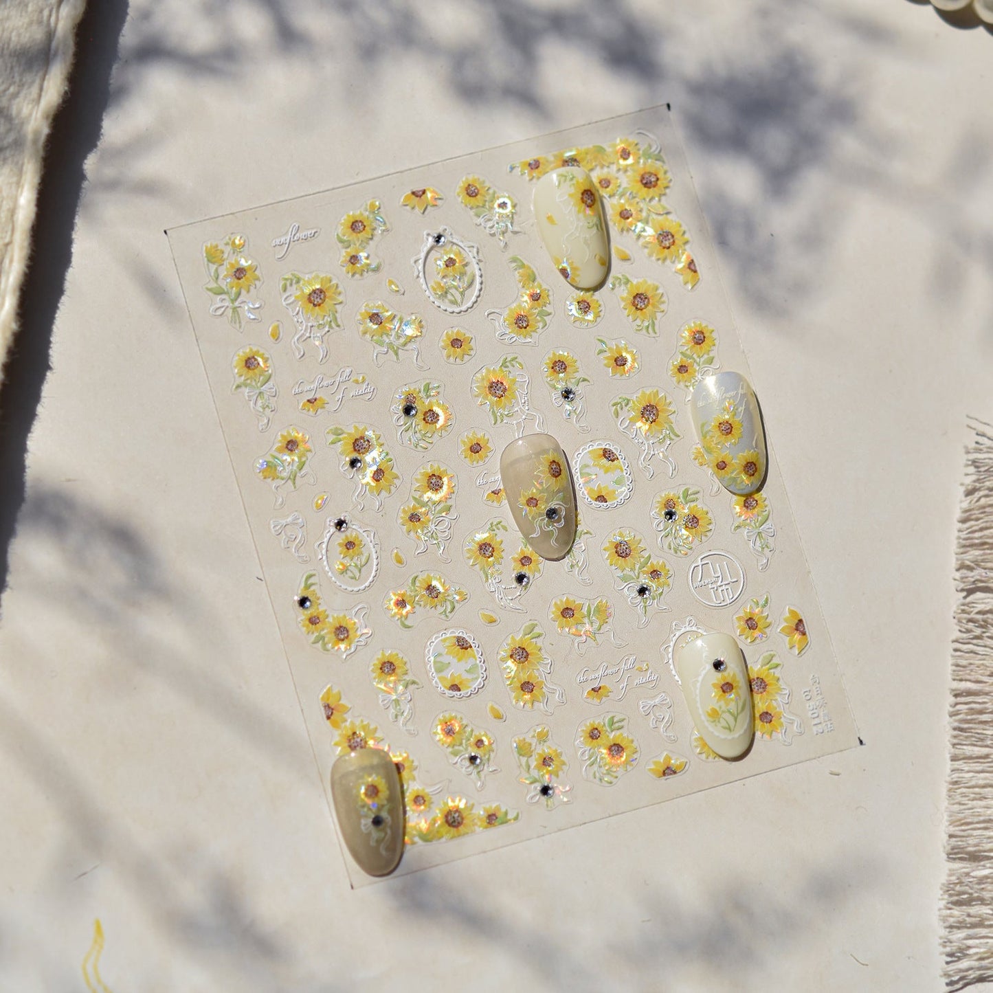 Hello Claws | Sunflower And Diamond Nail Deco Sticker