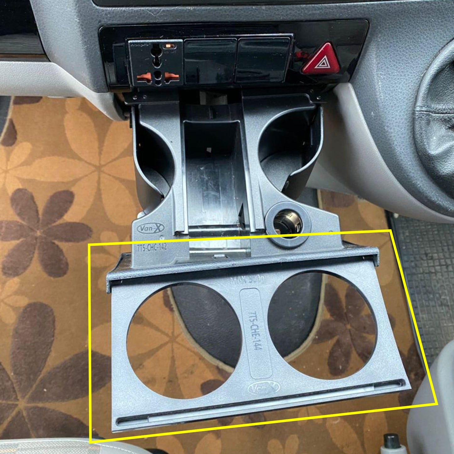For VW T5 & T5.1 Cup Holder Extension – Add-On 2 Cup Extenison for Extra Storage & Convenience
