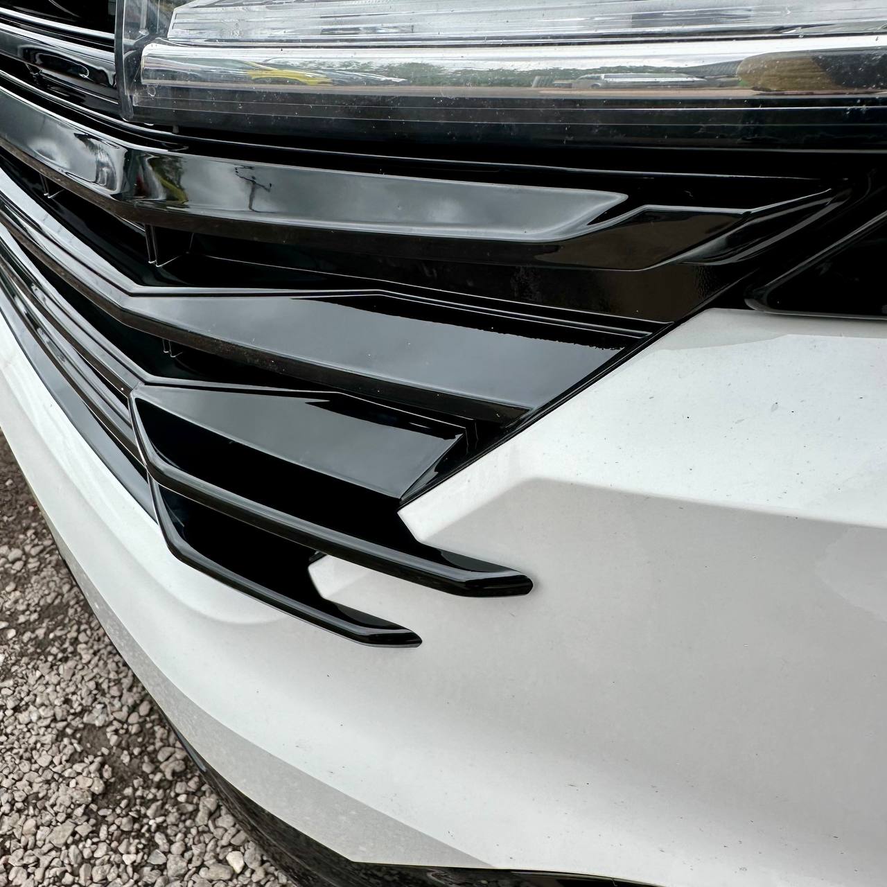 For VW T6.1 Front Grille Side Fins – Gloss Black Finish (Set of 4) | Van-X