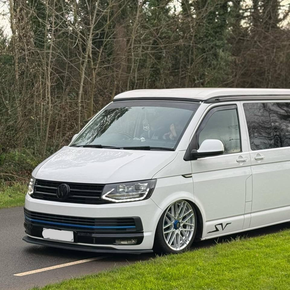 For VW T6 Highline Front Bumper XL Grille | Gloss Black ABS Upgrade | Van-X