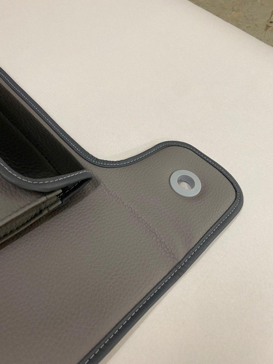 For VW van Seat Organiser  T6 / T6.1 Transporter Campervan Leatherette Double Back (Grey with Black Lids)