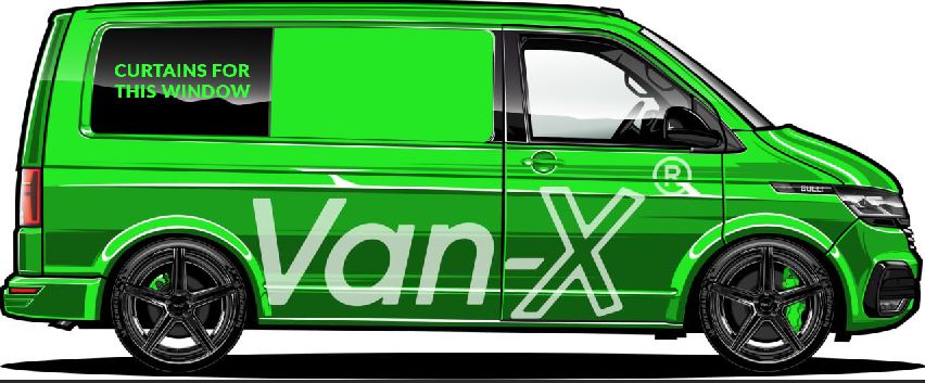 For VW T6.1 Transporter Van Conversion Premium Curtains - Black/Black - CREATE YOUR OWN BUNDLE! Van-X