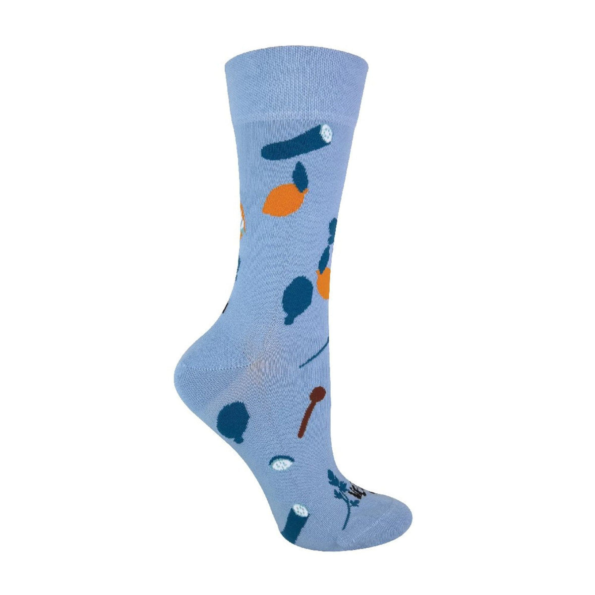 1 Pack Novelty Cotton Blue Vegetable Vegan Socks