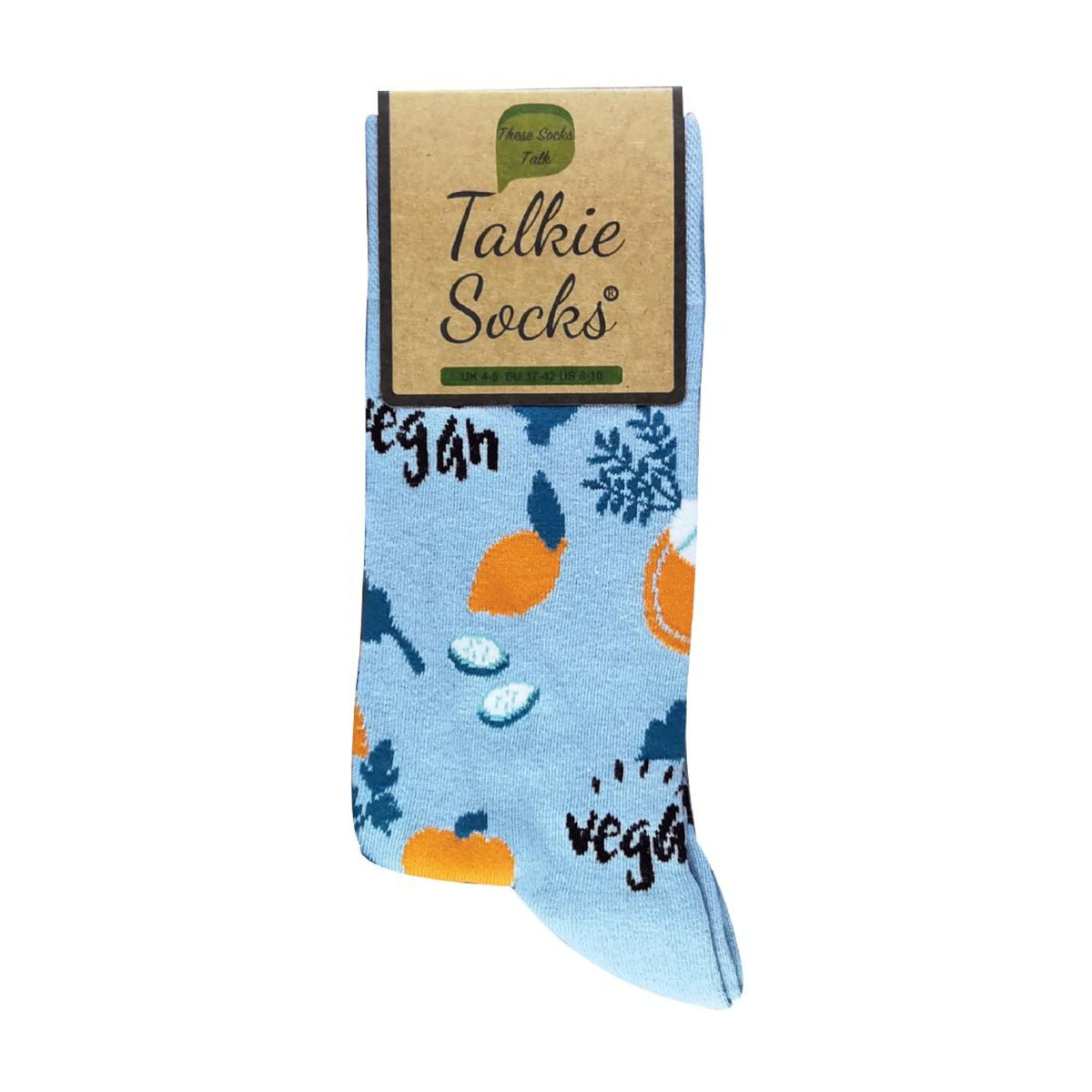 1 Pack Novelty Cotton Blue Vegetable Vegan Socks