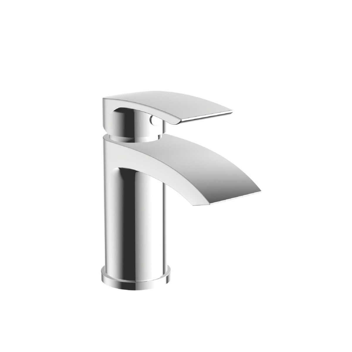 AG Belini Mono Basin Mixer Tap with Push Waste in Chrome