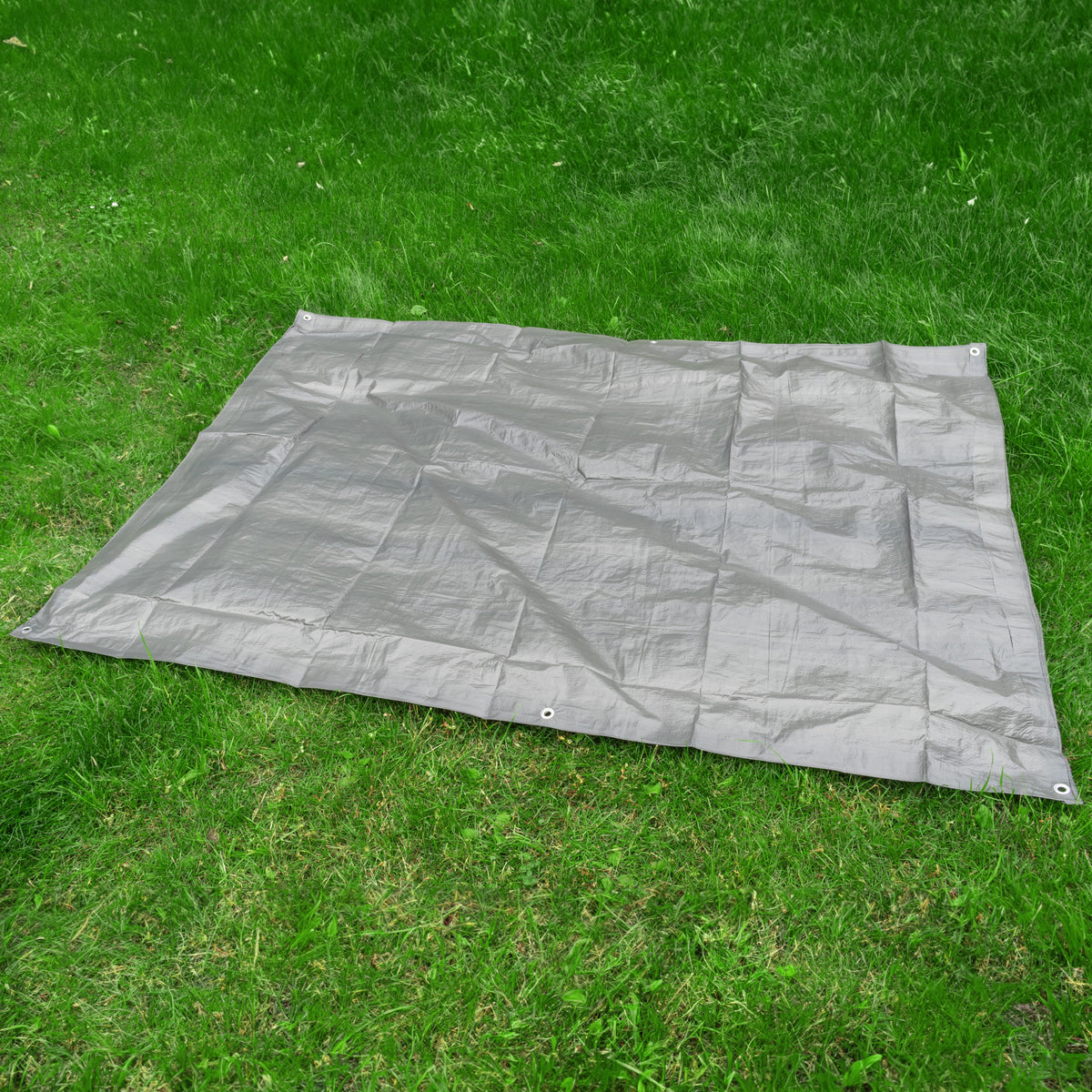 Grey S-Grade Tarpaulin with 20 x 4" Bungee Balls (White)