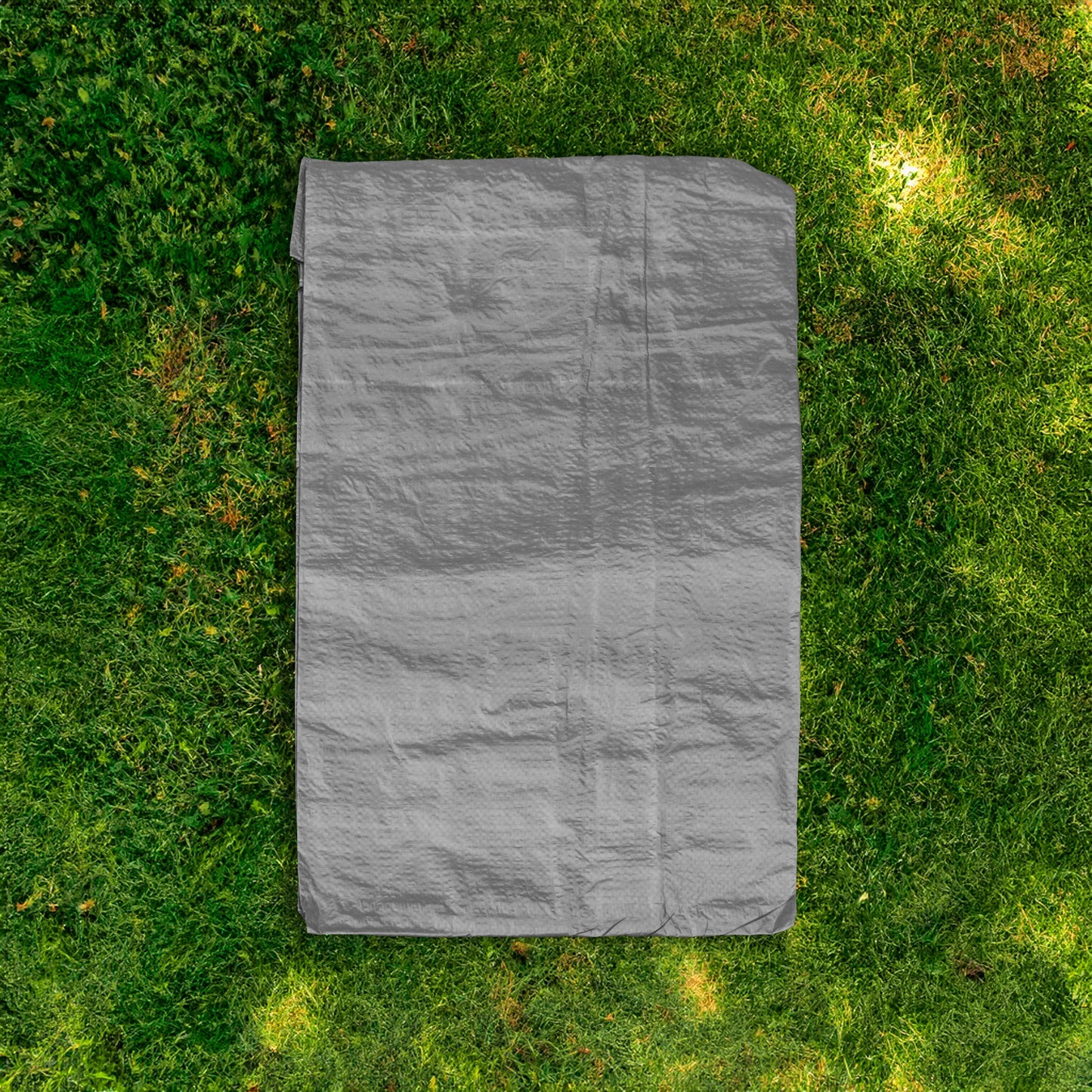 Gray S-Grade Tarpaulin 2m x 3m Waterproof Tarpaulin Cover Outdoor Ground Sheet