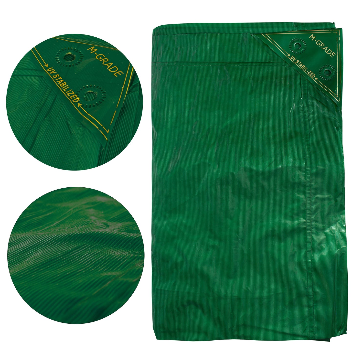 M-Grade LLDPE Green Tarpaulin 3m x 4m Waterproof Tarpaulin Cover Outdoor Cover