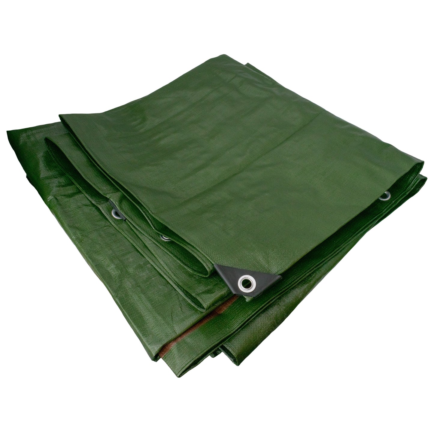 Green/Brown L-Grade Tarpaulin 4m x 6m