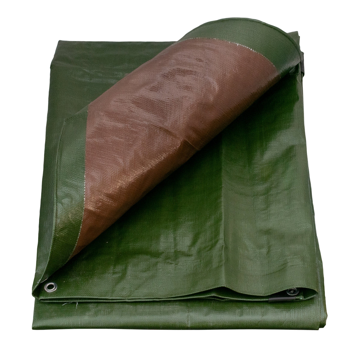 Green/Brown L-Grade Tarpaulin 4m x 6m
